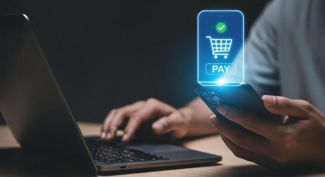 Online payment interface illustration