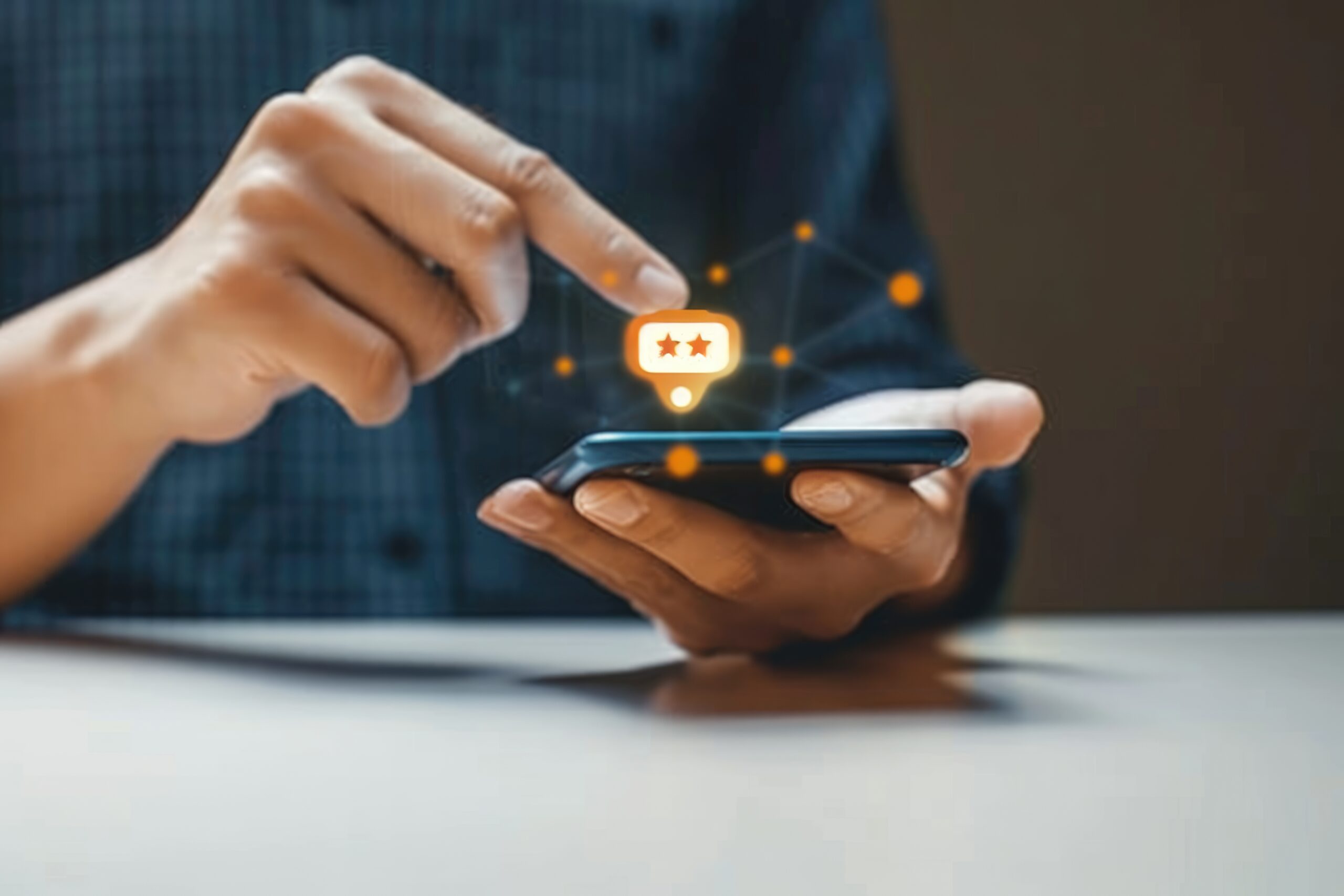 Service showcase on smartphone